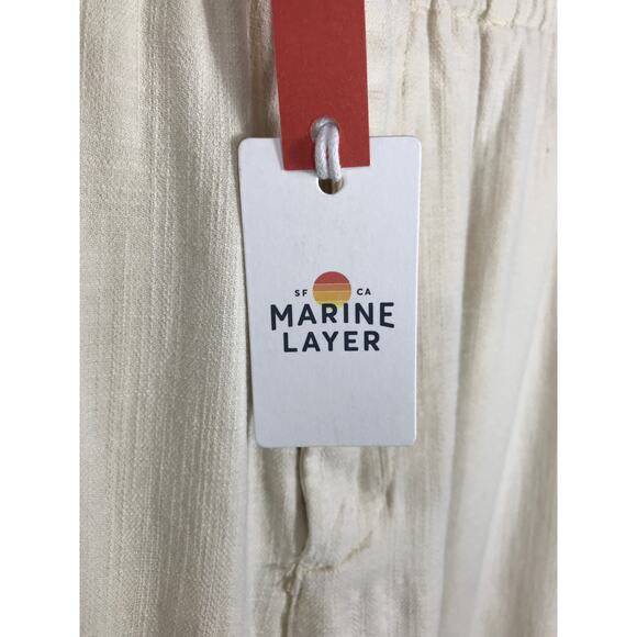 New Marine Layer Women's L Elle Relaxed Pull On Pants Cotton Vacation Travel - Picture 5 of 15